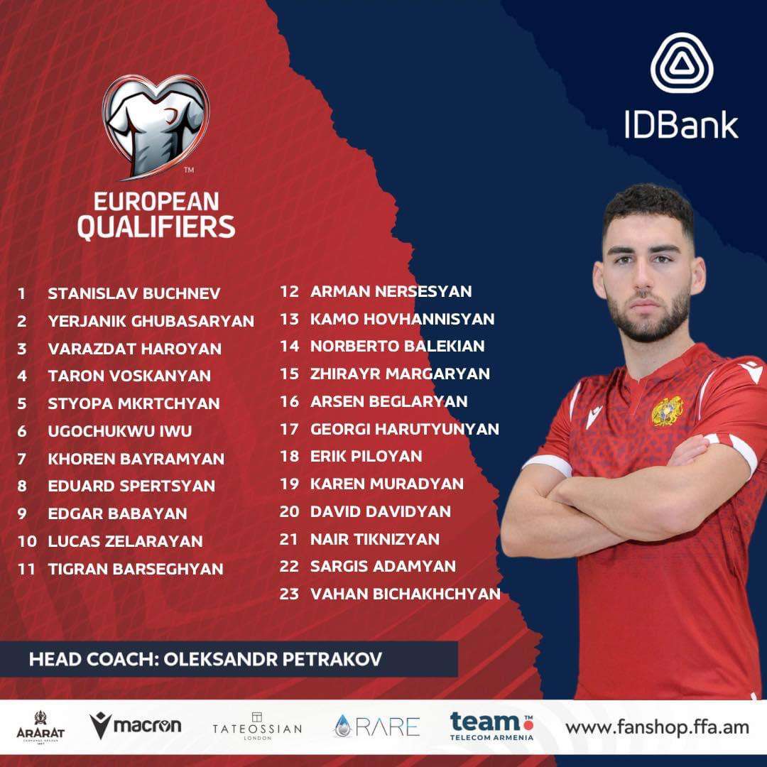 Turkey national football team vs armenia national football team lineups