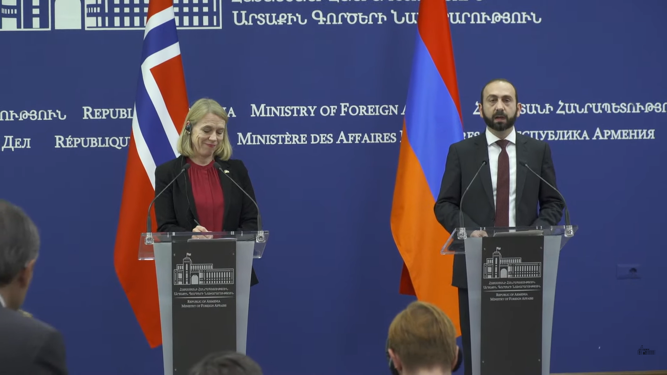 Press Conference Of The Foreign Ministers Of Armenia And Norway (LIVE ...